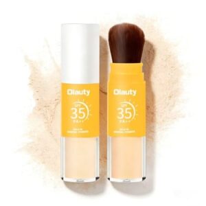 loose powder and sunscream